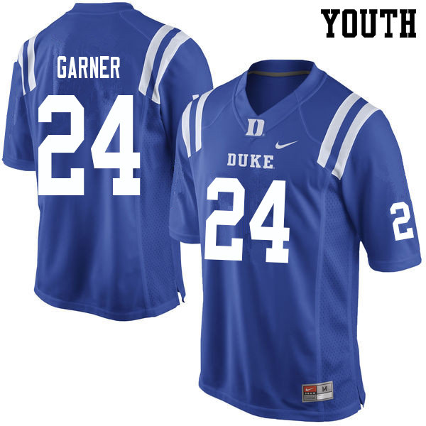 Youth #24 Jarett Garner Duke Blue Devils College Football Jerseys Sale-Blue
